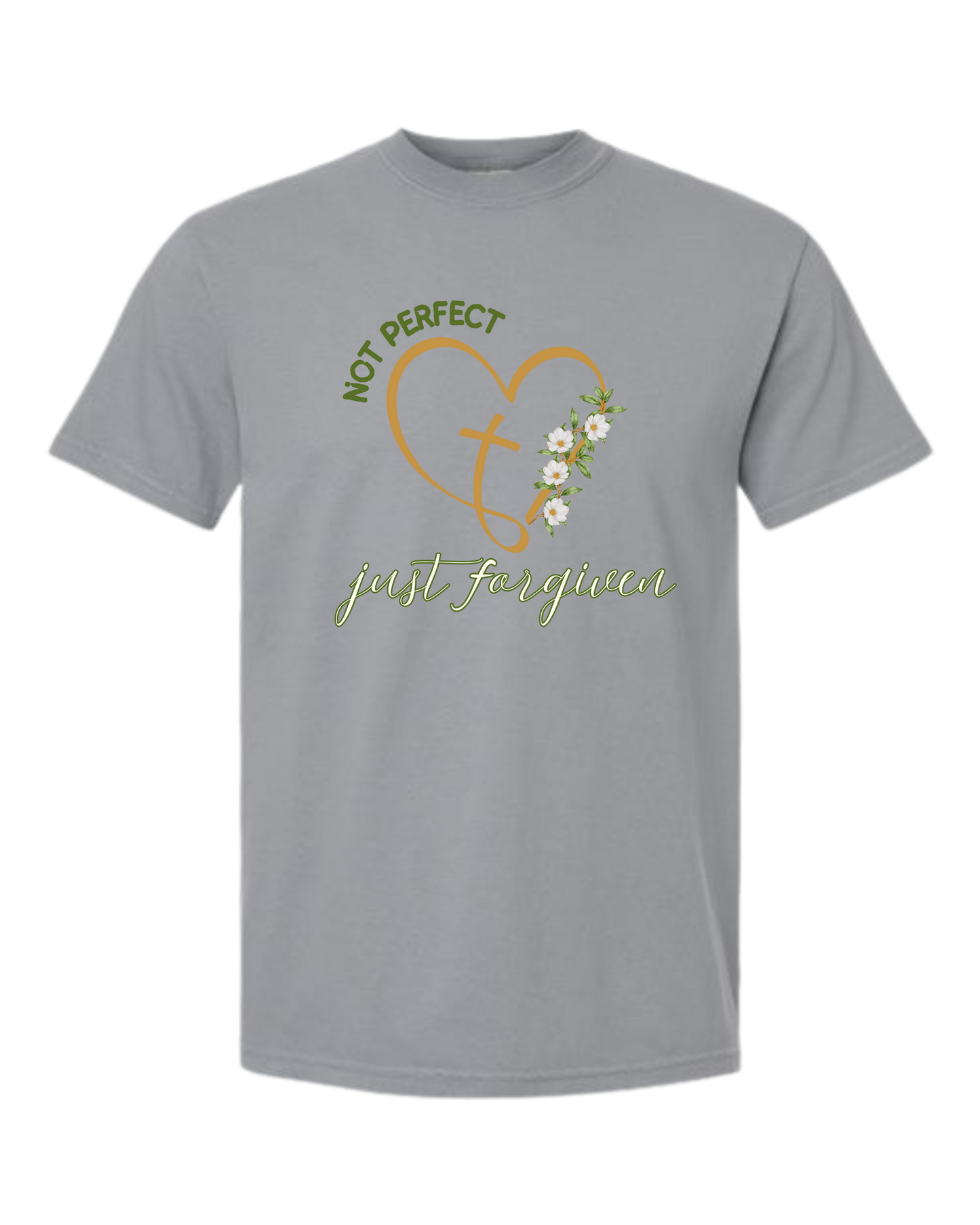 Not Perfect Just Forgiven - Comfort Colors - Heavyweight Unisex Tee - Neutral Colors