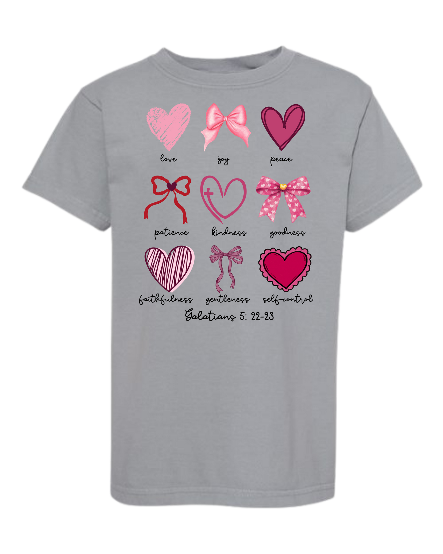 Galatians 5 - Valentines - Comfort Colors - Heavyweight Youth Tee - Neutral Colors & Blues