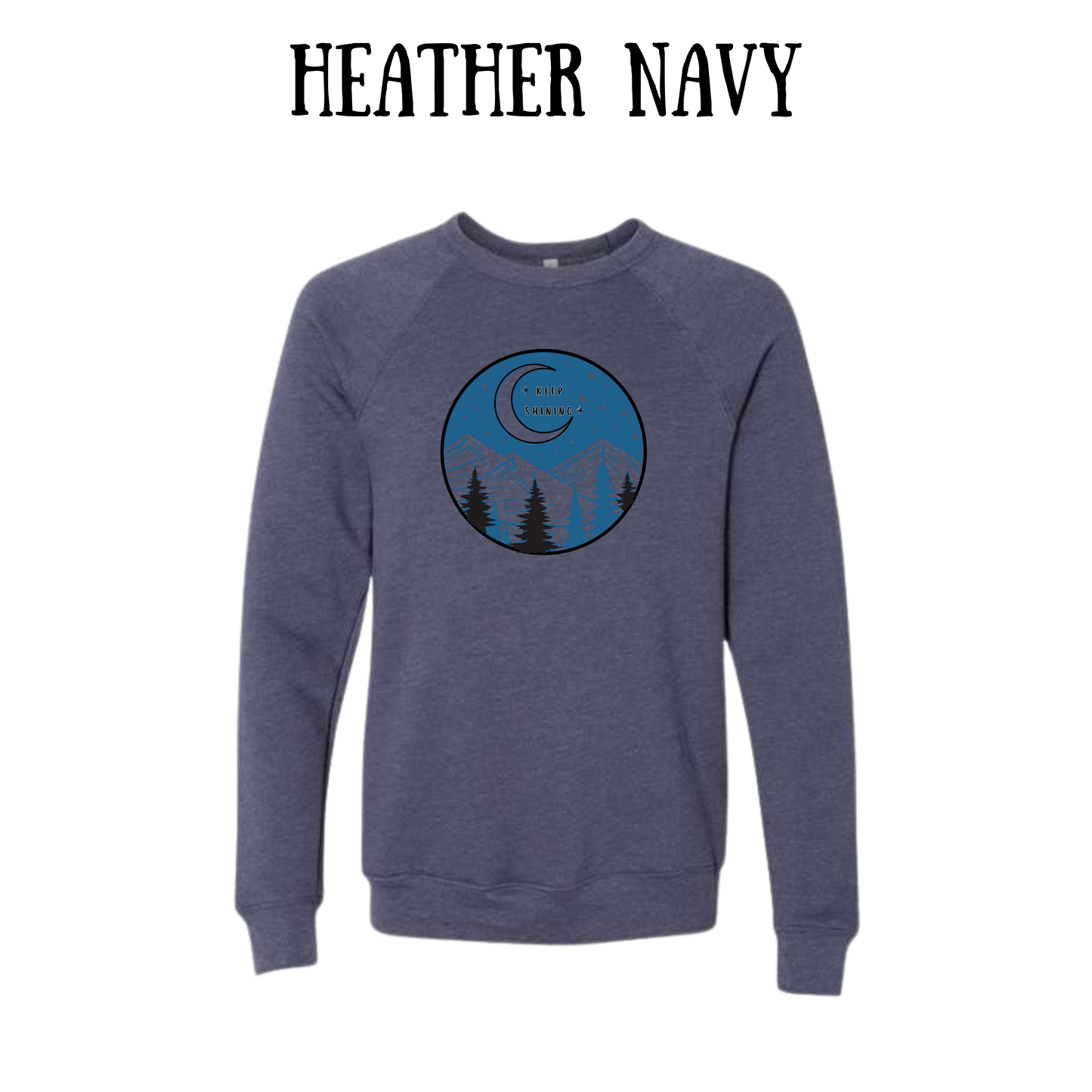 OP - Keep Shining - Sponge Fleece Raglan Sweatshirt - Blues, Purples