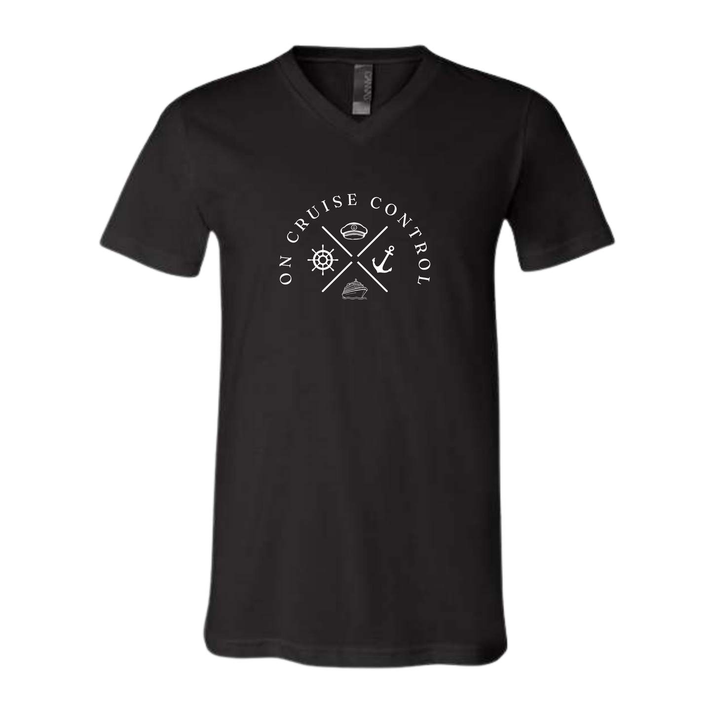 On Cruise Control - Bella+Canvas - Unisex V-Neck - Neutral Colors