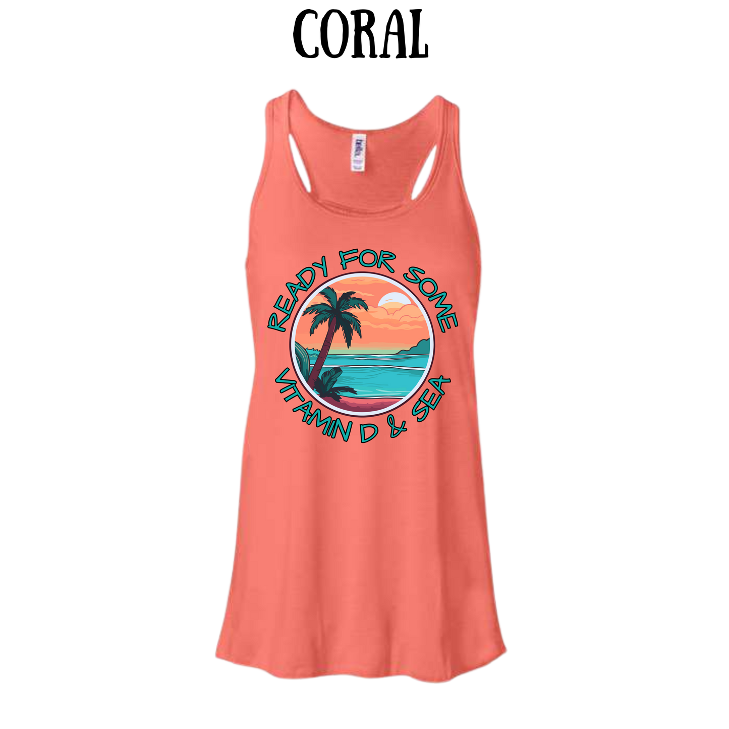 VP - Ready For Some Vitamin D & Sea - Women's Flowy Racerback Tank