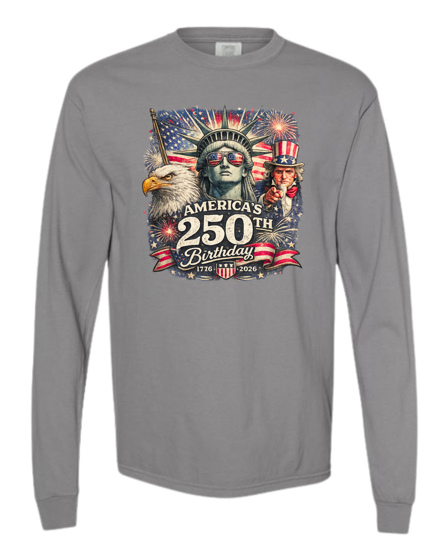 America's 250th Birthday - Comfort Colors - Heavyweight Long Sleeve Tee - Neutral Colors