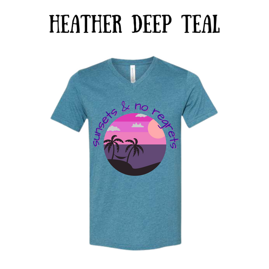 VP - Sunsets & No Regrets - Unisex V-Neck - Assorted Colors