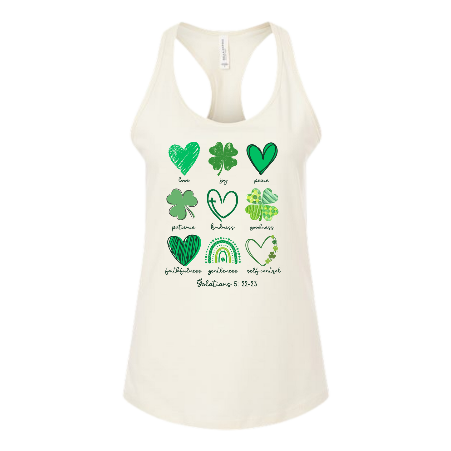 Galatians 5 - St Patrick's Day - Bella+Canvas - Women's Jersey Racerback Tank