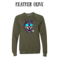BP - Alpha - Sponge Fleece Raglan Sweatshirt - Greens, Neutrals