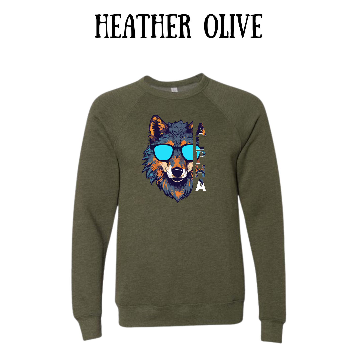 BP - Alpha - Sponge Fleece Raglan Sweatshirt - Greens, Neutrals