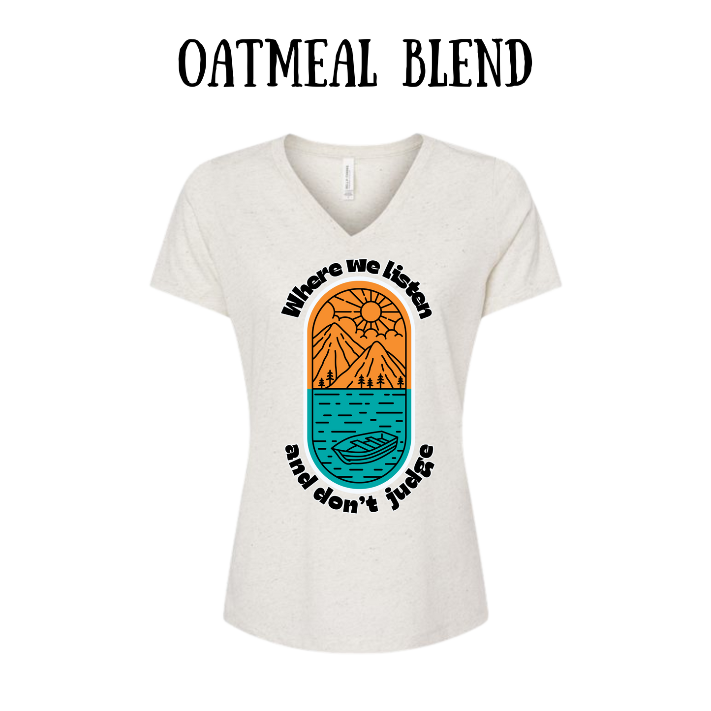CP - Where We Listen and Don't Judge - Women's V-Neck - Assorted Colors