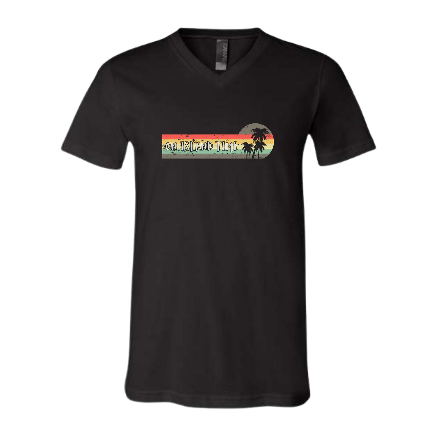 On Island Time - Bella+Canvas - Unisex V-Neck - Neutral Colors