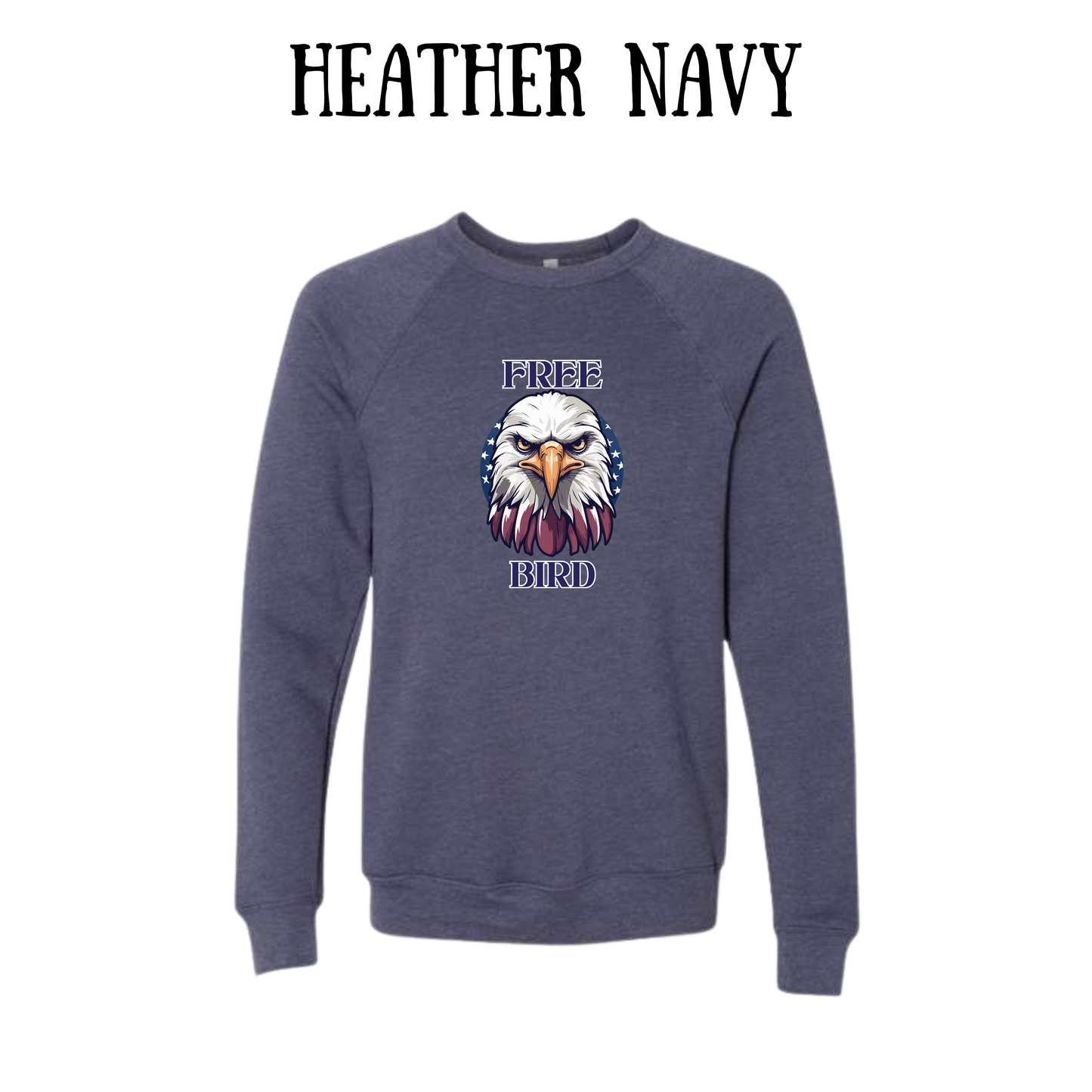 PP - Free Bird - Sponge Fleece Raglan Sweatshirt - Blues, Purples