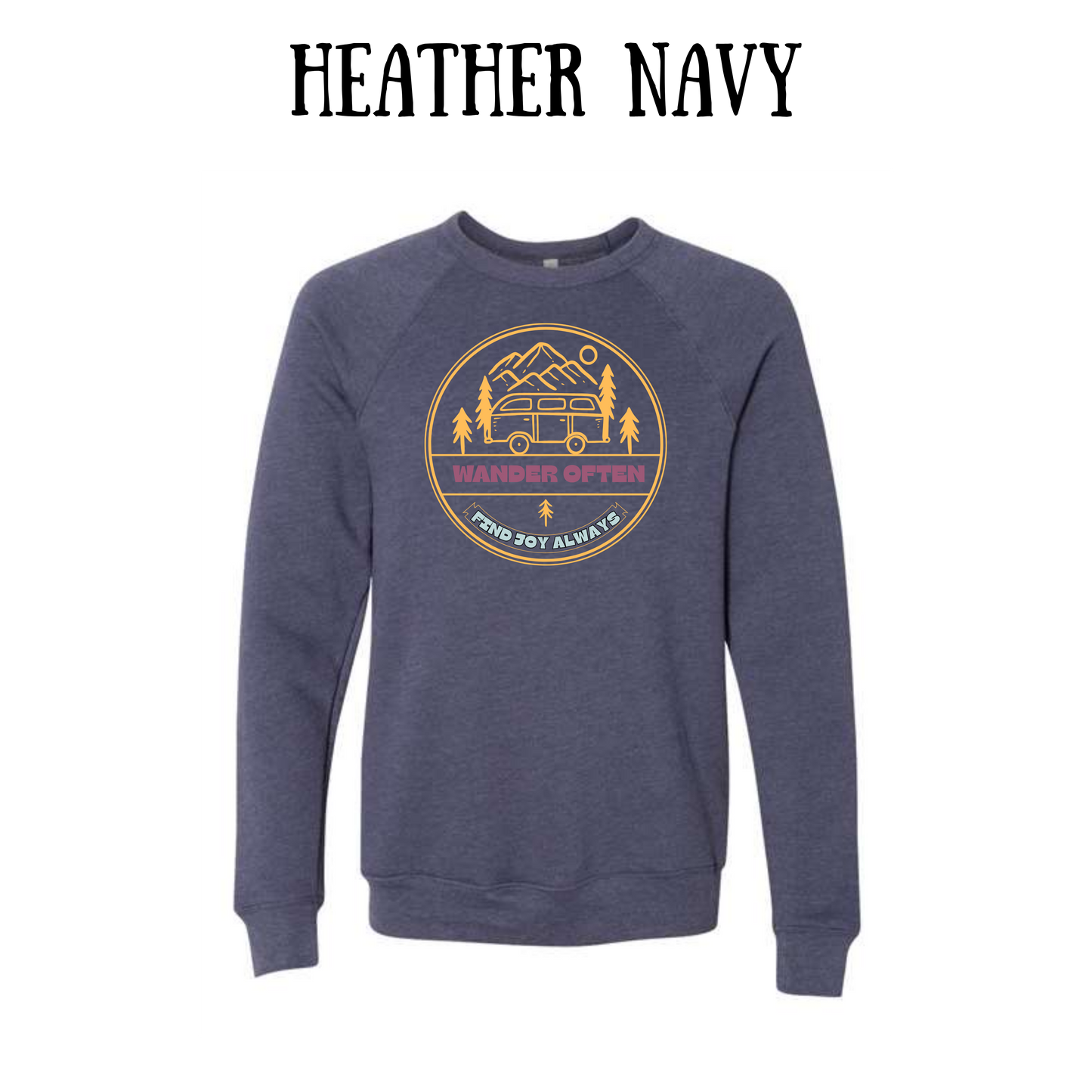 CP - Wander Often - Sponge Fleece Raglan Sweatshirt - Blues, Purples