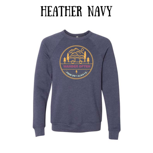 CP - Wander Often - Sponge Fleece Raglan Sweatshirt - Blues, Purples