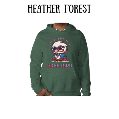 PP - Lovin' Life As A Free Bird - Sponge Fleece Hoodie - Greens, Neutrals