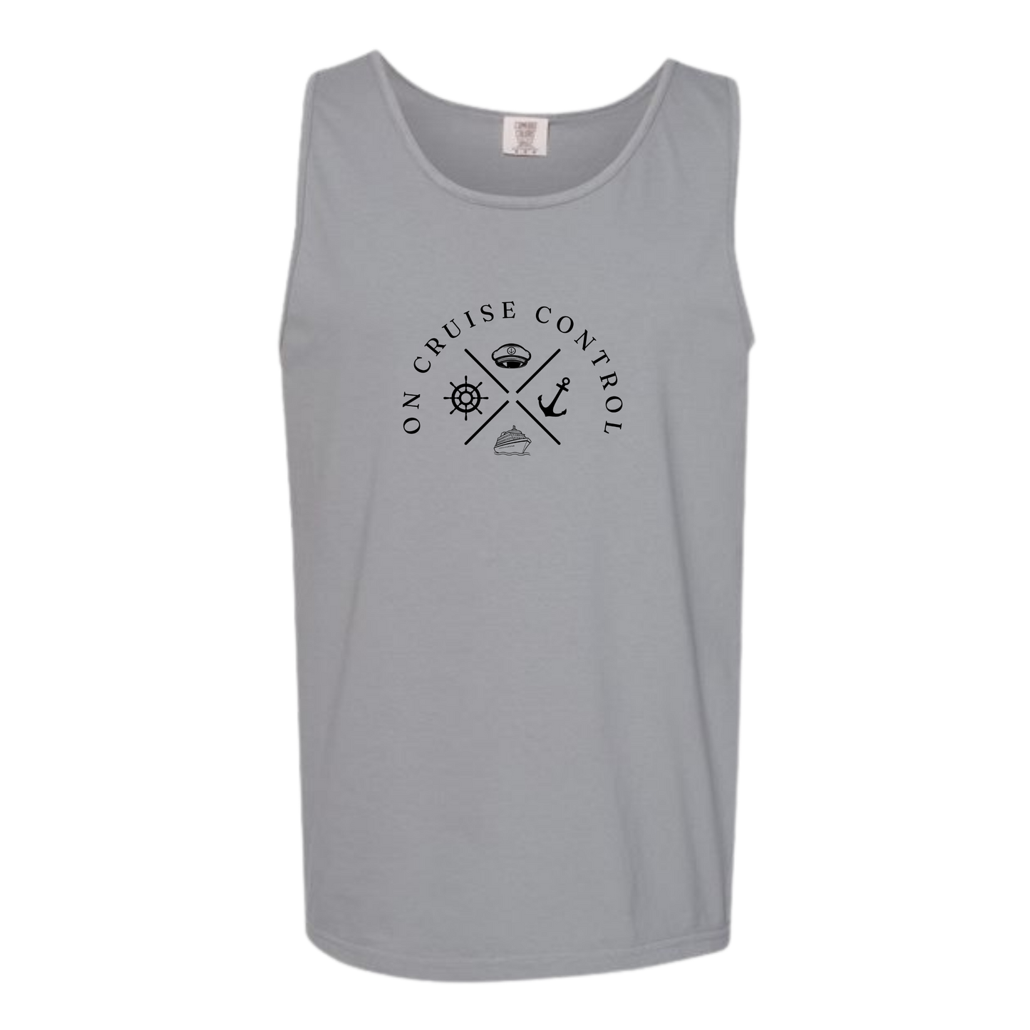 On Cruise Control - Comfort Colors - Unisex Tank - Neutral Colors & Blues