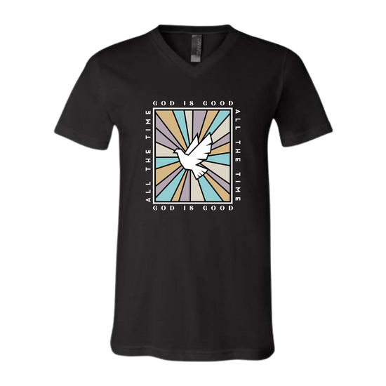 God Is Good - Bella+Canvas - Unisex V-Neck - Neutral Colors