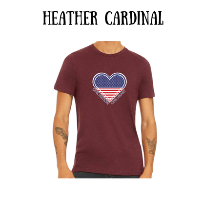 PP - One Nation One Heart - Unisex Tee - Yellows, Oranges, Reds