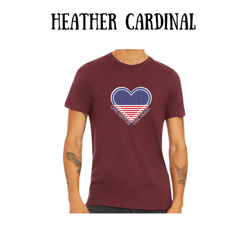 PP - One Nation One Heart - Unisex Tee - Yellows, Oranges, Reds