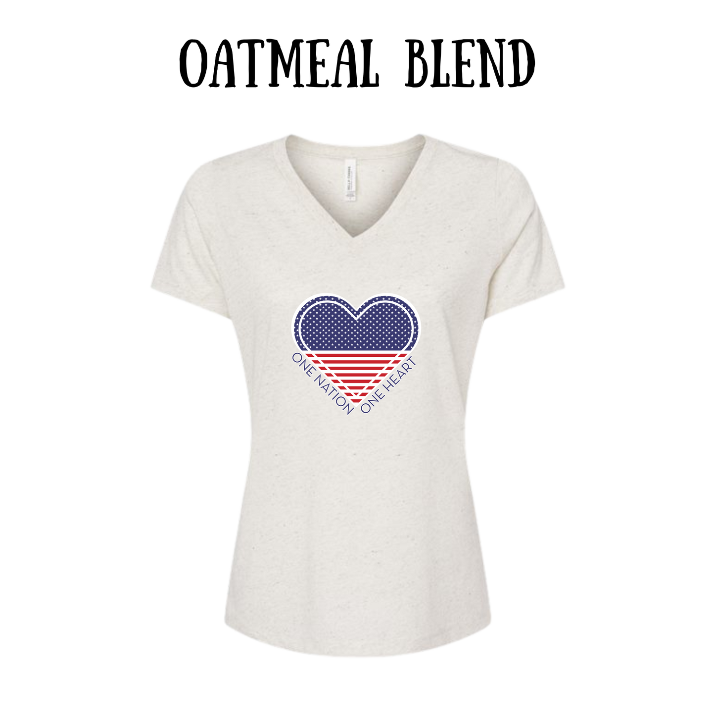 PP - One Nation One Heart - Women's V-Neck - Assorted Colors