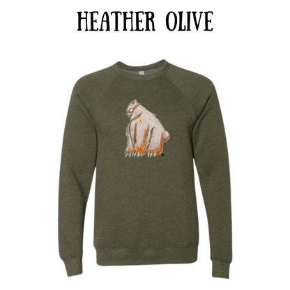 AC - Muscle Bear - Sponge Fleece Raglan Sweatshirt - Greens, Neutrals