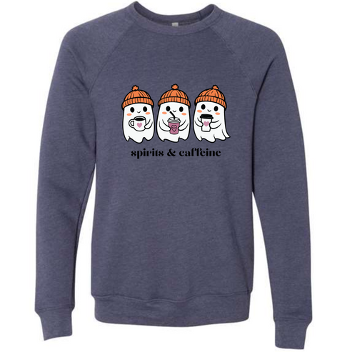 HP - Spirits & Caffeine - Sponge Fleece Raglan Sweatshirt - Blues, Purples