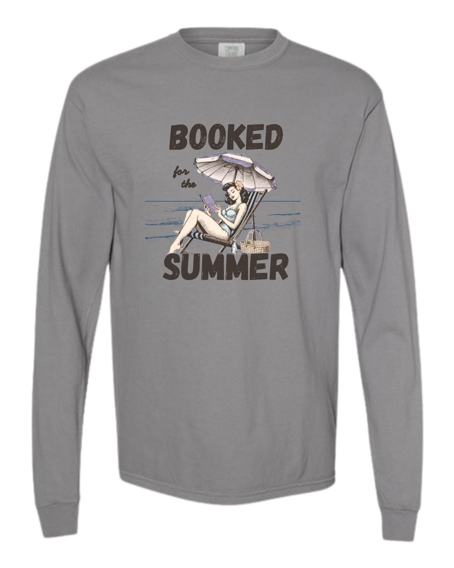 Booked for the Summer - Comfort Colors - Heavyweight Long Sleeve Tee - Neutral Colors
