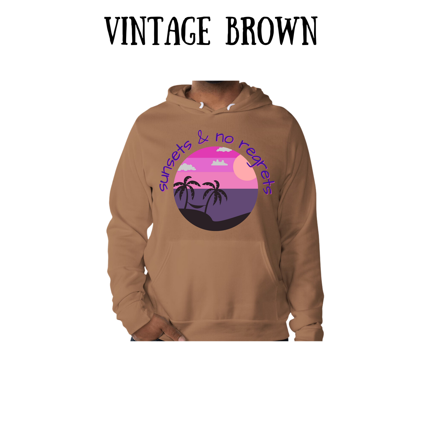 VP - Sunsets & No Regrets - Sponge Fleece Hoodie - Greens, Neutrals