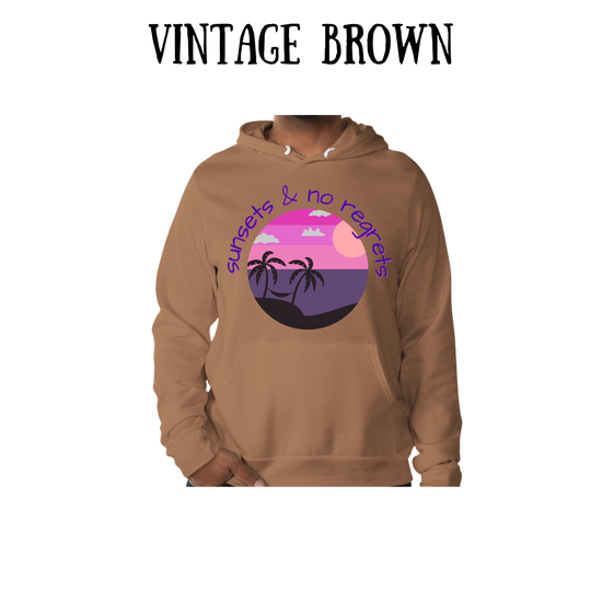 VP - Sunsets & No Regrets - Sponge Fleece Hoodie - Greens, Neutrals