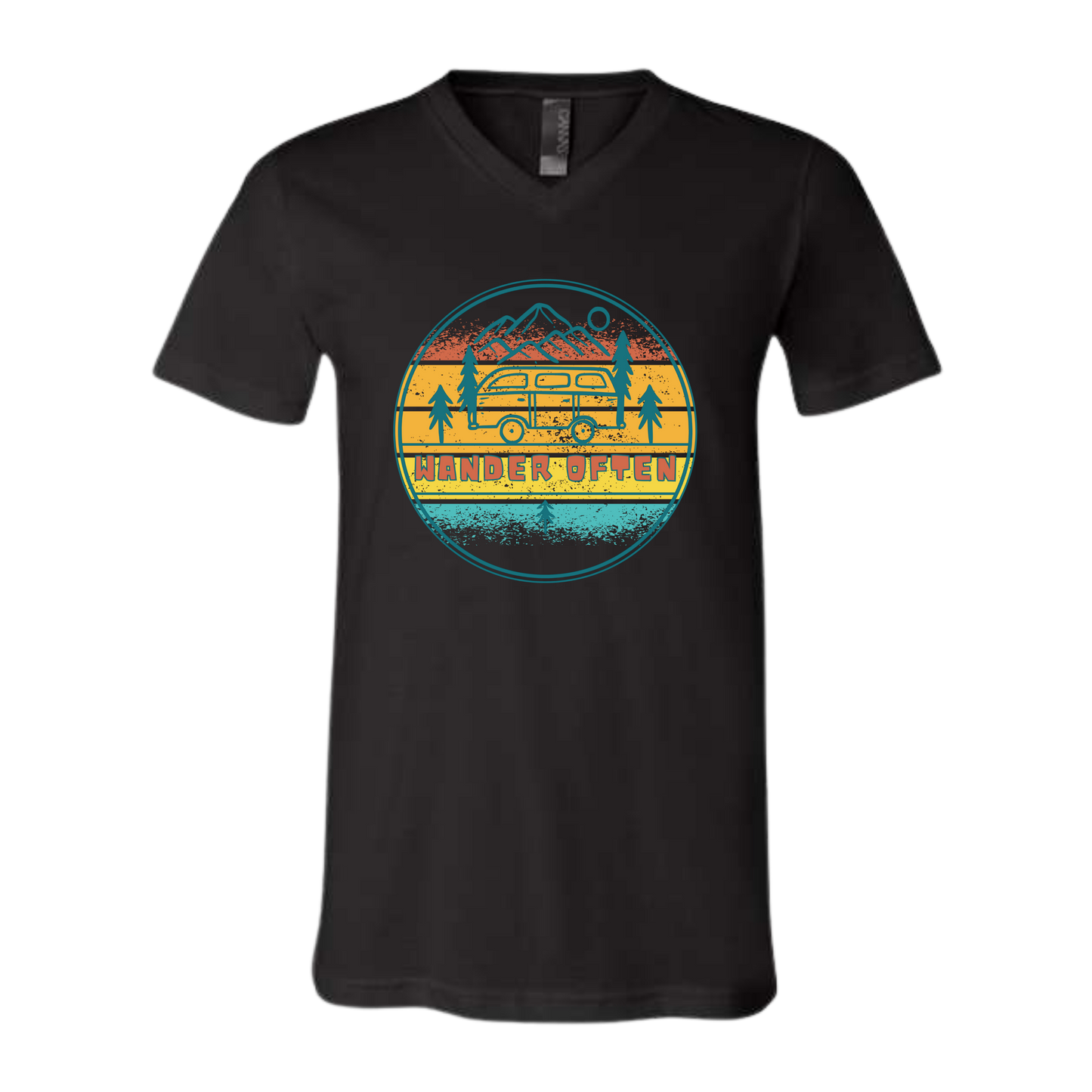 Wander Often - Bella+Canvas - Unisex V-Neck - Neutral Colors