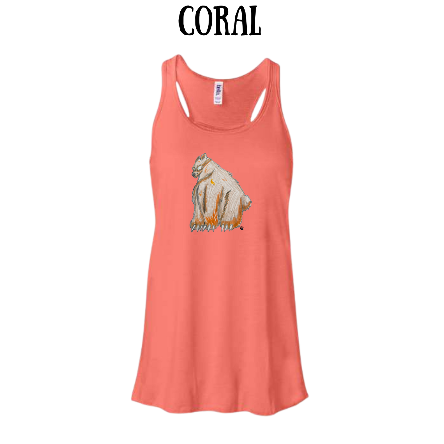 AC - Muscle Bear - Women's Flowy Racerback Tank