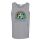 What Happens At The Campground - Comfort Colors - Unisex Tank - Neutral Colors & Blues