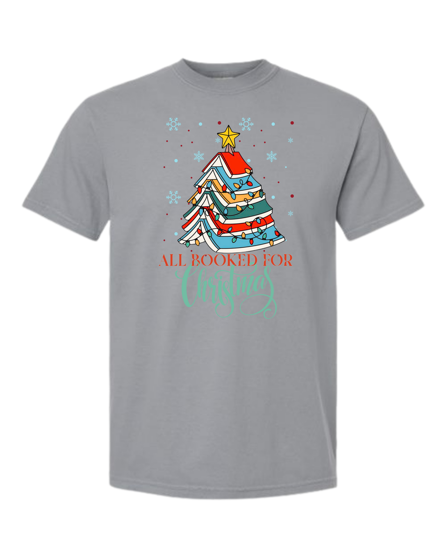 All Booked For Christmas- Comfort Colors - Heavyweight Unisex Tee - Neutrals