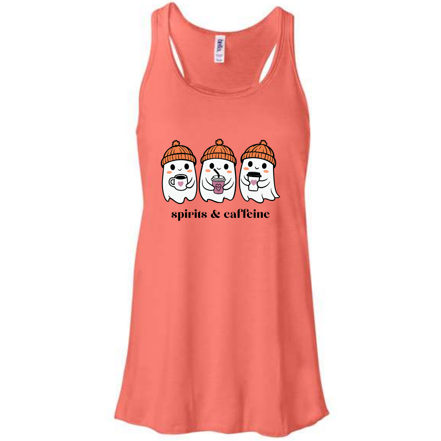 Spirits & Caffeine - Women's Flowy Racerback Tank - Assorted Colors
