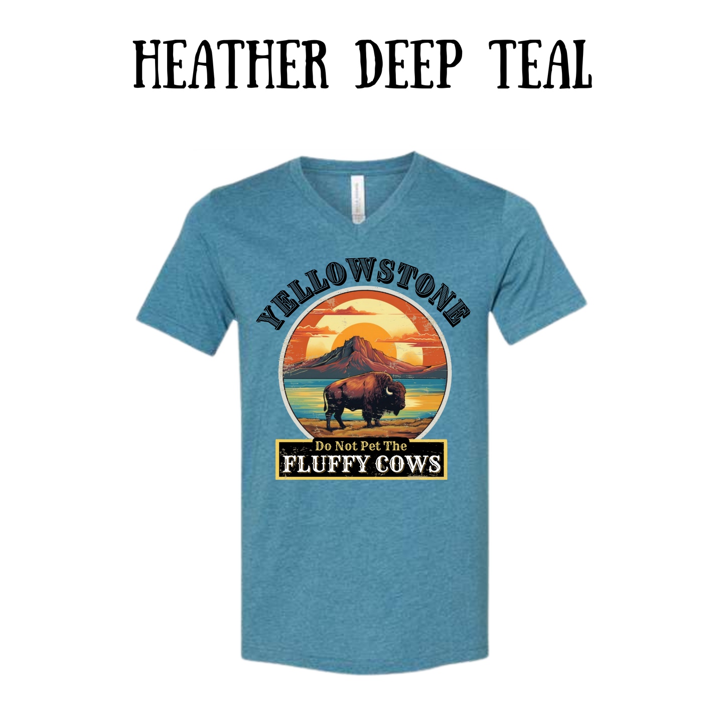 CP - Yellowstone: Fluffy Cows - Unisex V-Neck - Assorted Colors