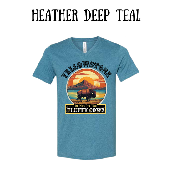 CP - Yellowstone: Fluffy Cows - Unisex V-Neck - Assorted Colors