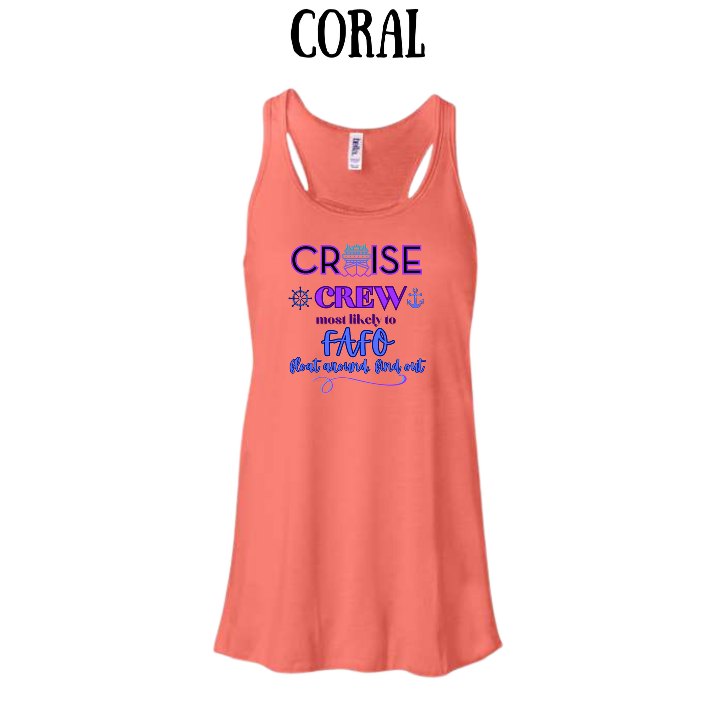 VP - Cruise Crew FAFO - Women's Flowy Racerback Tank