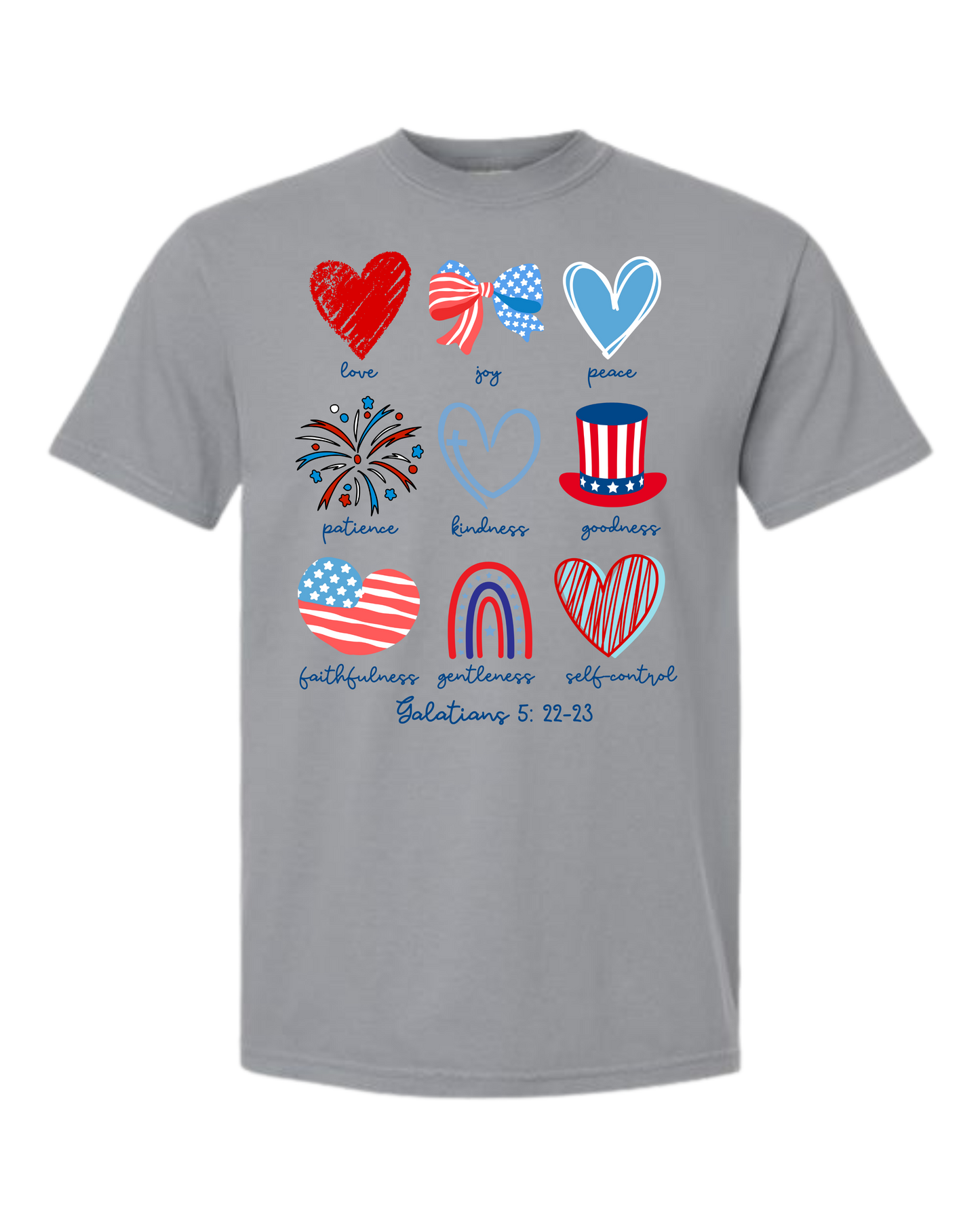 Galatians 5 - Patriotic - Comfort Colors - Heavyweight Unisex Tee - Neutral Colors
