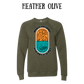 CP - Where We Listen and Don't Judge - Sponge Fleece Raglan Sweatshirt - Greens, Neutrals