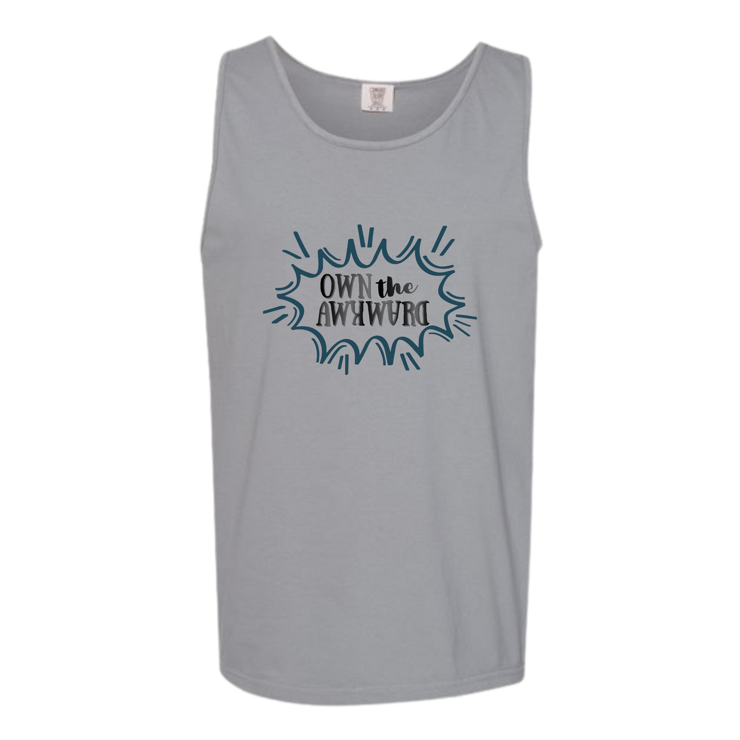 Own the Awkward - Comfort Colors - Unisex Tank - Neutral Colors & Blues