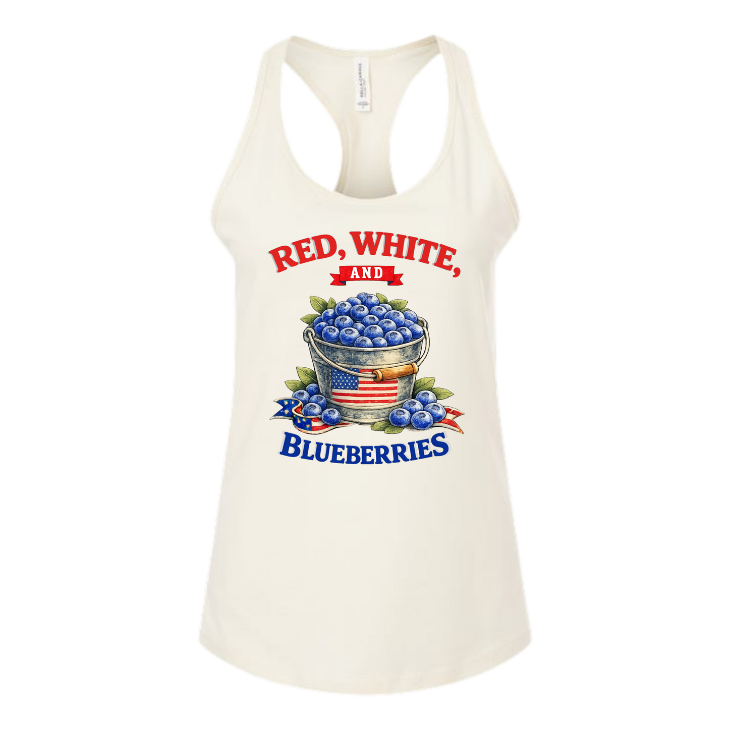Red, White, And Blueberries - Bella+Canvas - Women's Jersey Racerback Tank
