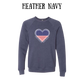 PP - One Nation One Heart - Sponge Fleece Raglan Sweatshirt - Blues, Purples