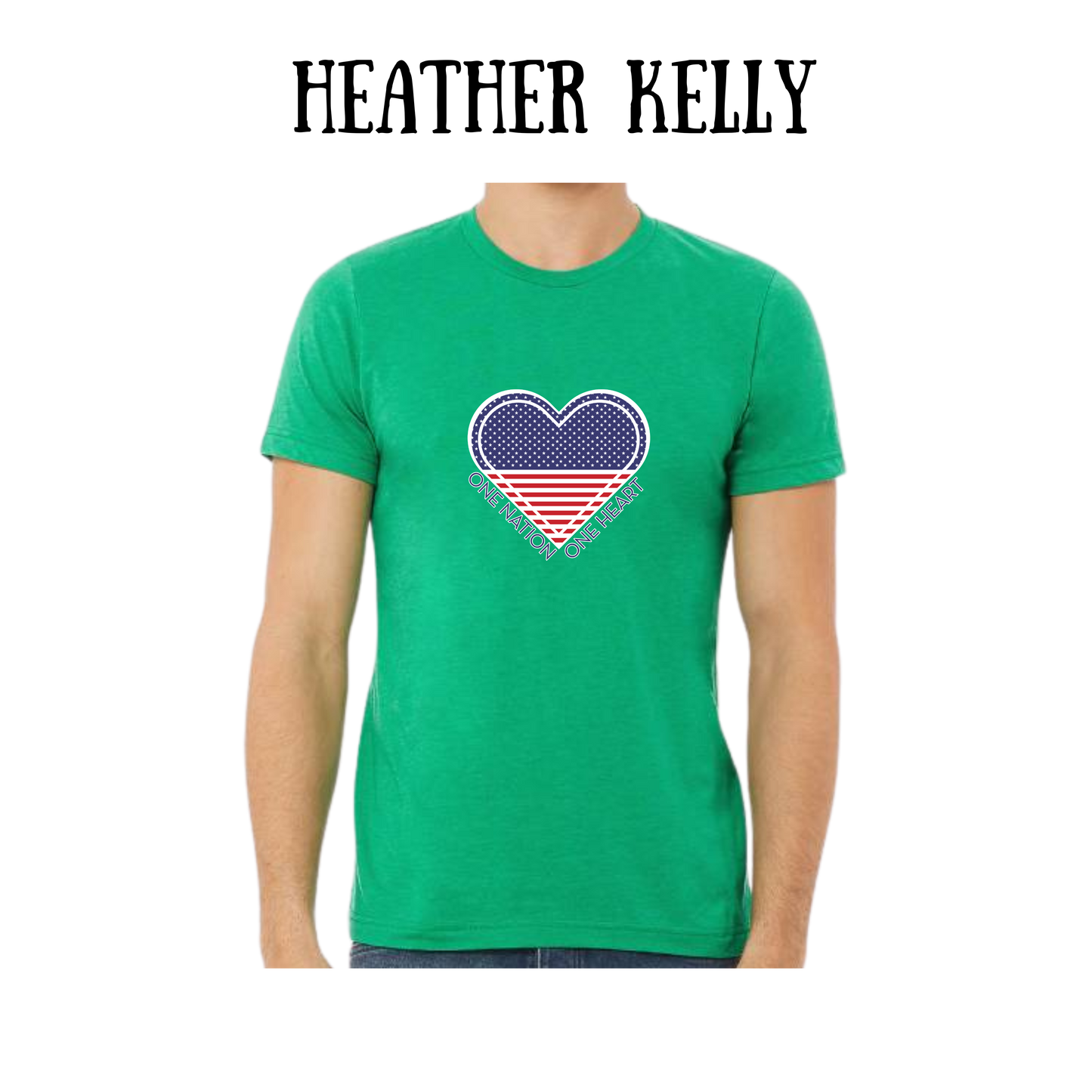 PP - One Nation One Heart - Unisex Tee - Greens