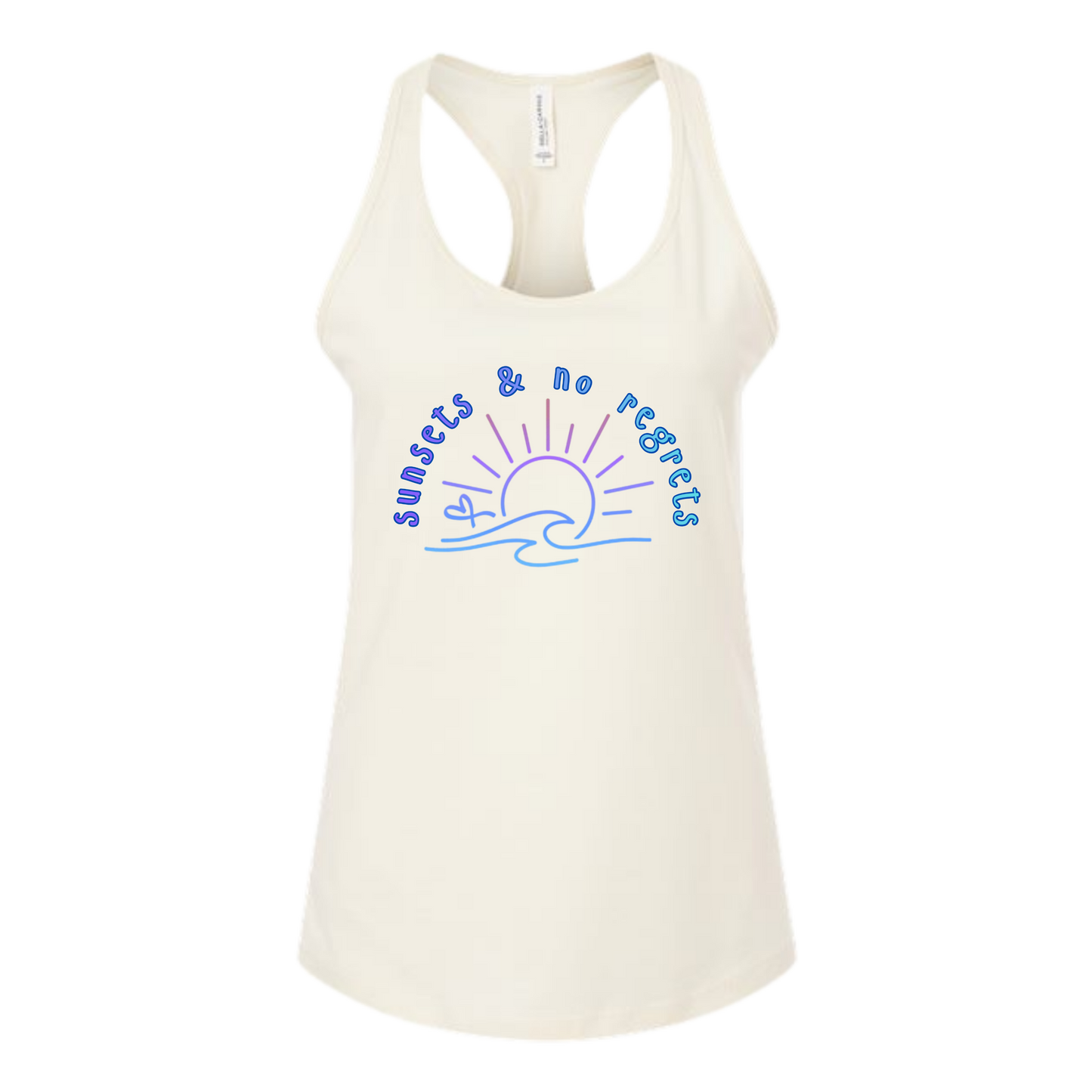Sunsets & No Regrets - Bella+Canvas - Women's Jersey Racerback Tank
