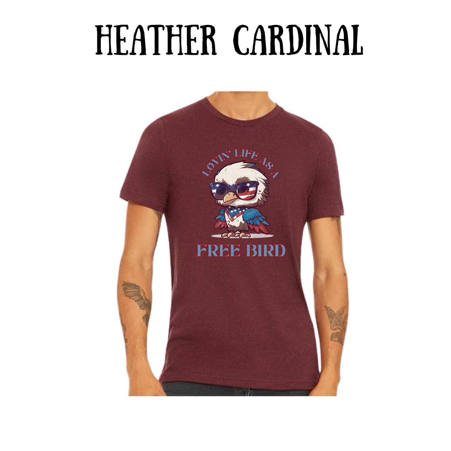 PP - Lovin' Life As A Free Bird - Unisex Tee - Yellows, Oranges, Reds