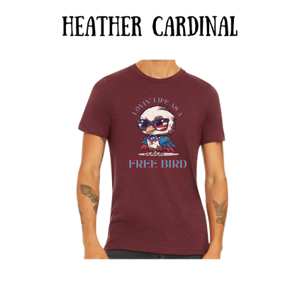 PP - Lovin' Life As A Free Bird - Unisex Tee - Yellows, Oranges, Reds