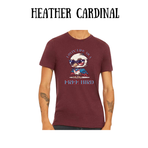 PP - Lovin' Life As A Free Bird - Unisex Tee - Yellows, Oranges, Reds