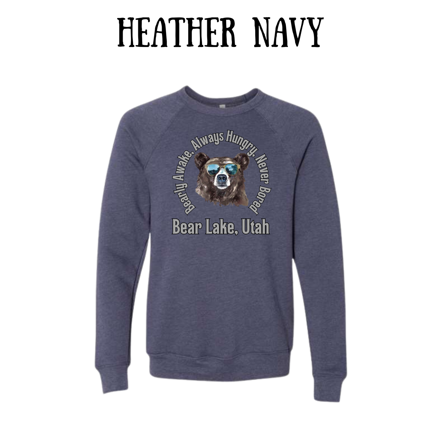 CP - Bear Lake Utah - Sponge Fleece Raglan Sweatshirt - Blues, Purples