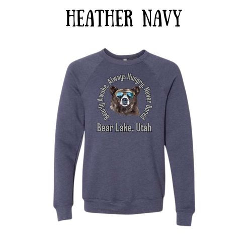 CP - Bear Lake Utah - Sponge Fleece Raglan Sweatshirt - Blues, Purples