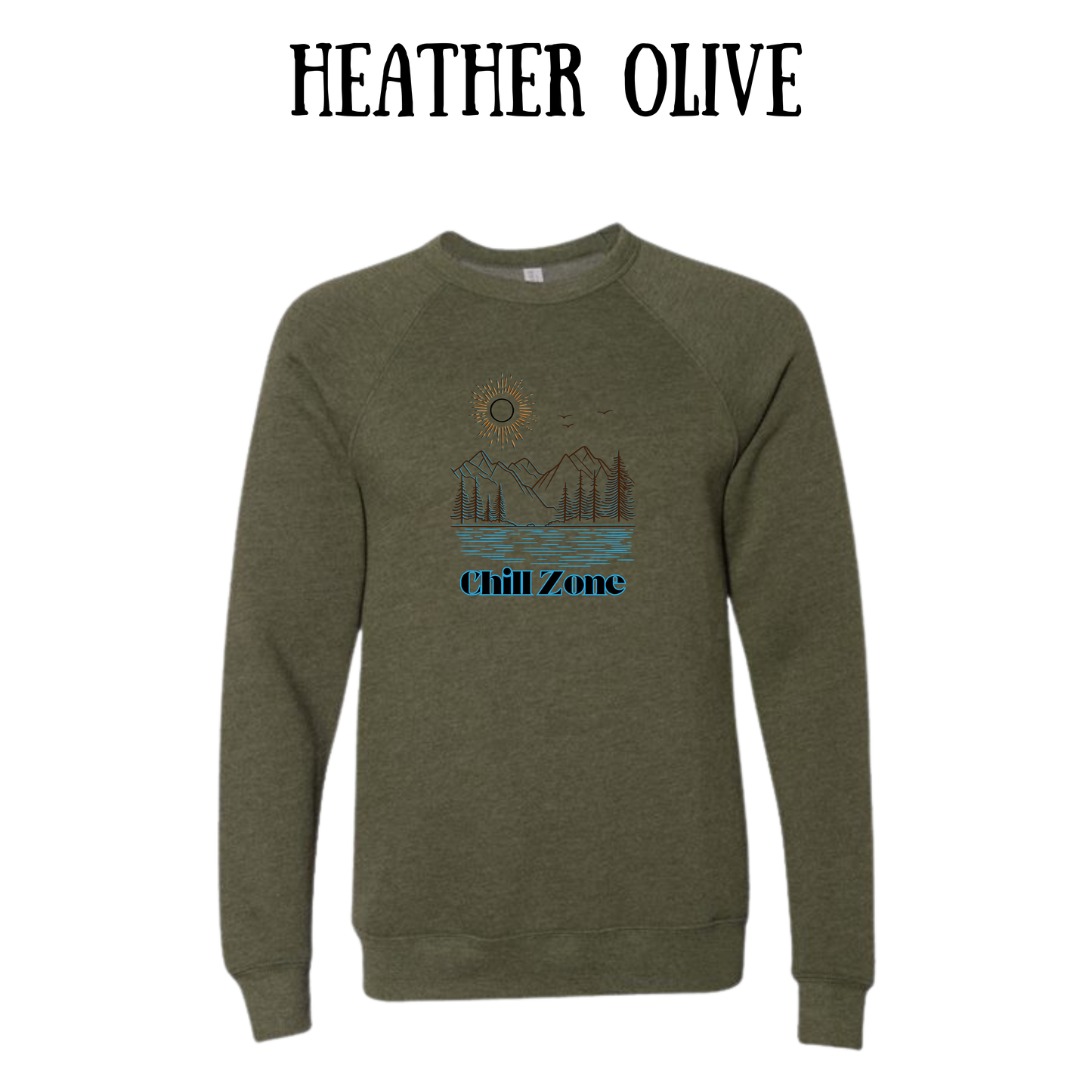 CP - Chill Zone - Sponge Fleece Raglan Sweatshirt - Greens, Neutrals