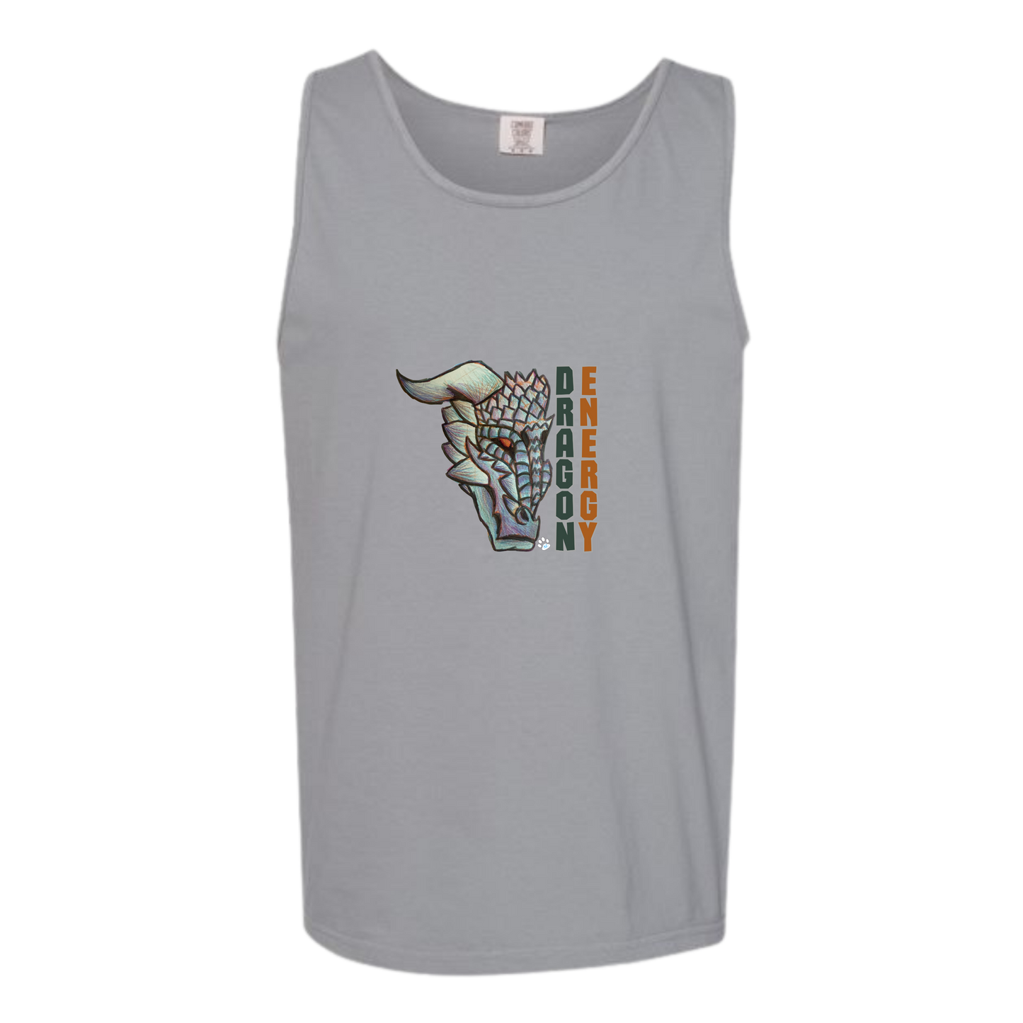 Dragon Energy - Comfort Colors - Unisex Tank - Neutral Colors & Blues