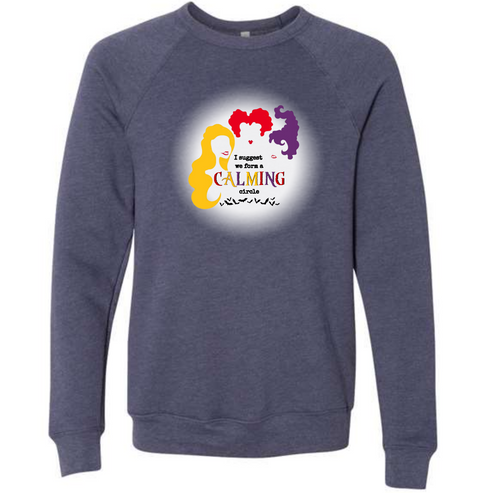 HP - Calming Circle - Sponge Fleece Raglan Sweatshirt - Blues, Purples