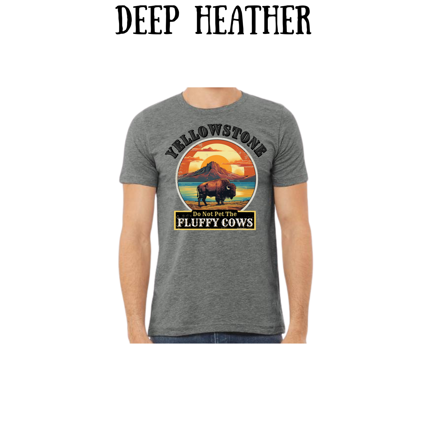 CP - Yellowstone: Fluffy Cows - Unisex Tee - Pinks, Purples, Neutrals